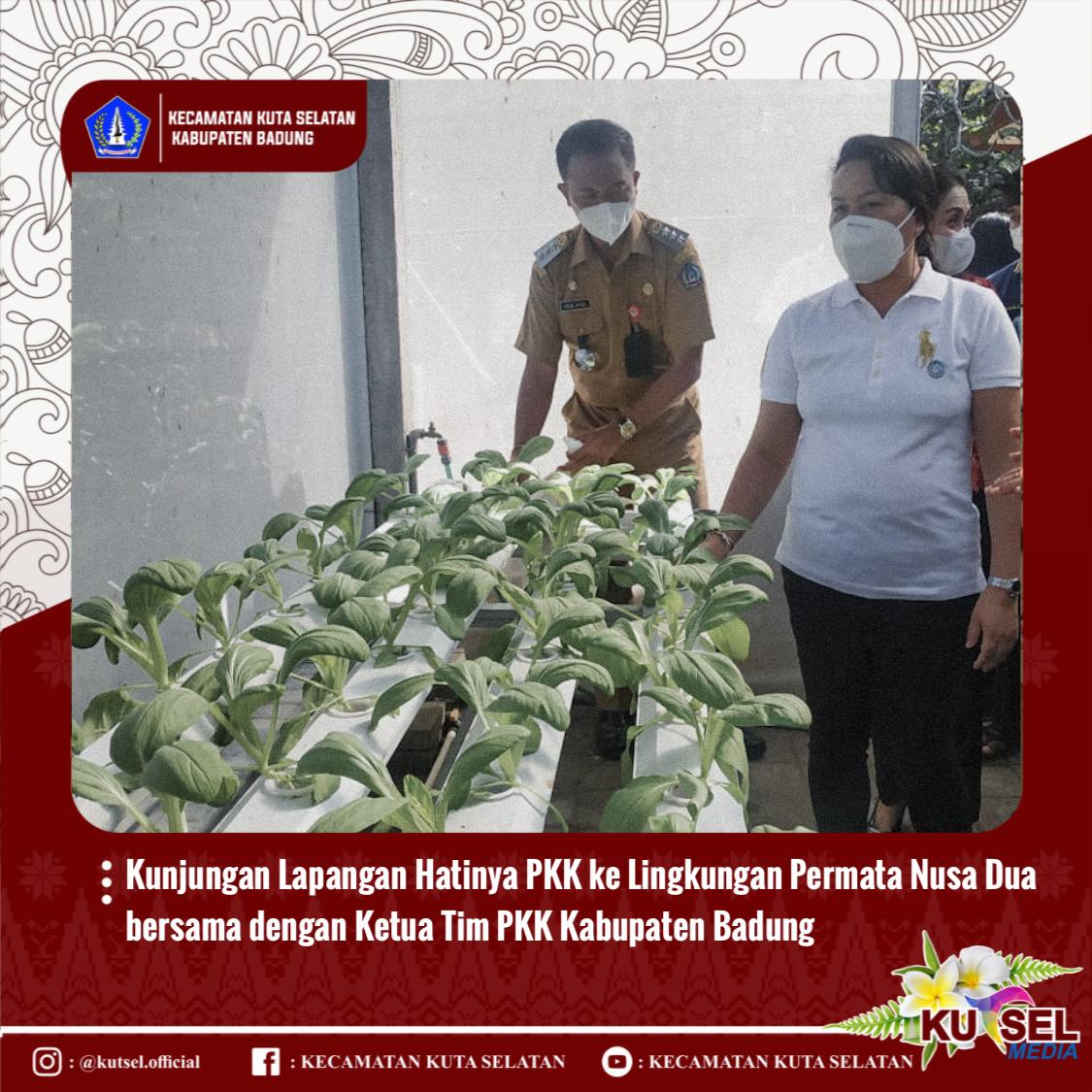 Kunjungan Lapangan Hatinya PKK Ke Lingkungan Permata Nusa Dua Bersama Dengan Ketua Tim PKK Kabupaten Badung